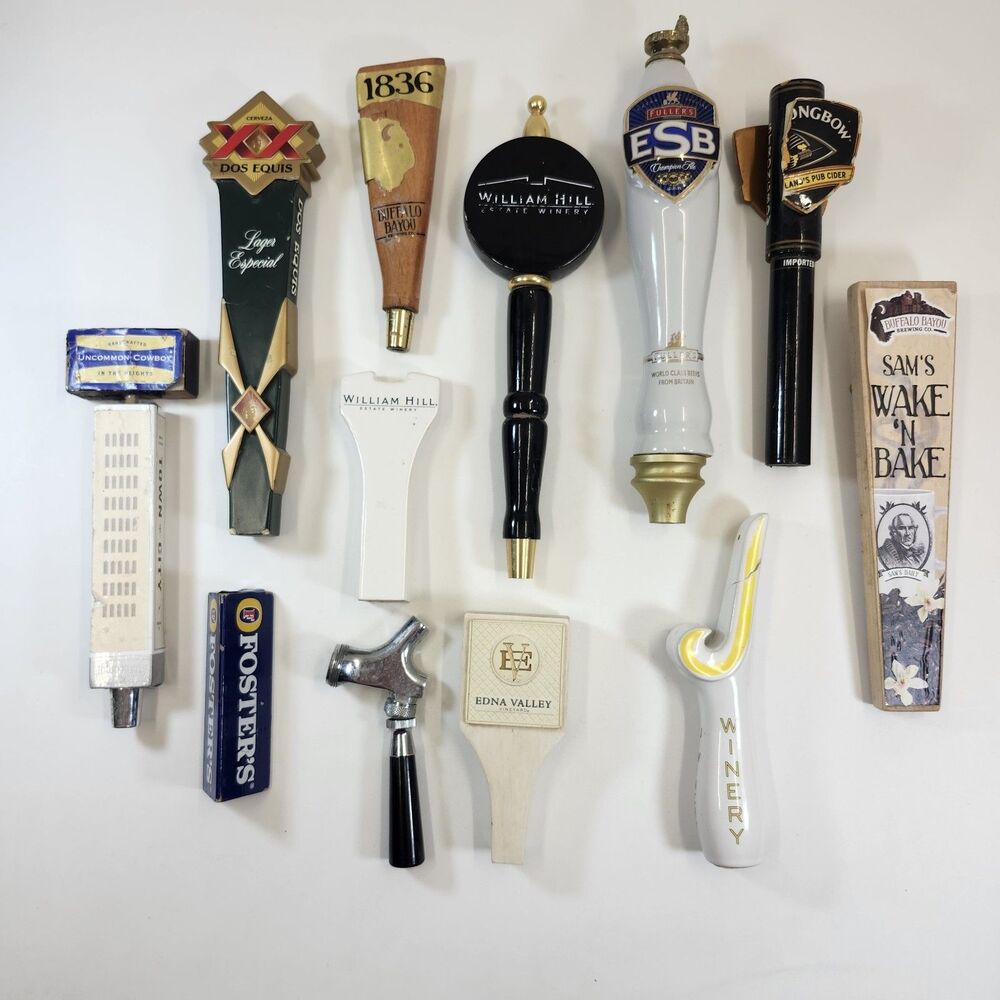 11 Beer Tap Handles Fosters Buffalo Bayou Dos Equis Fullers Strongbow Pub Bar